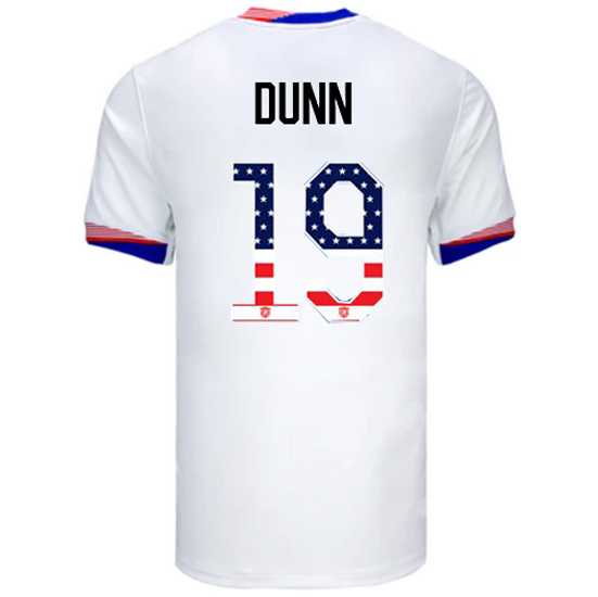 Crystal Dunn 2024 USA White Men's Independence Day Jersey