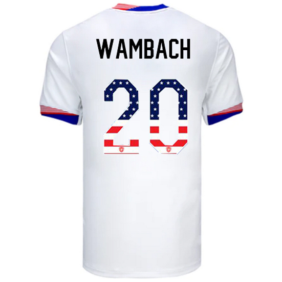 Abby Wambach 2024 USA White Men's Independence Day Jersey