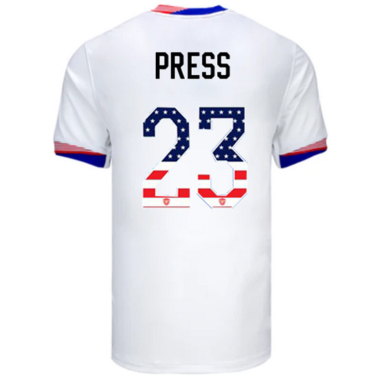 Christen Press 2024 USA White Men's Independence Day Jersey