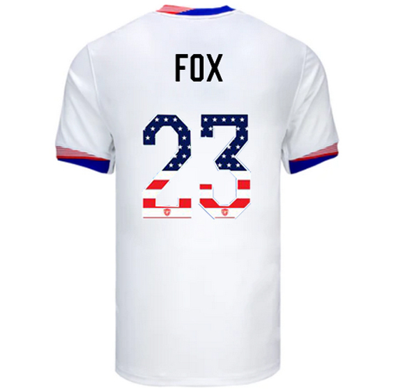 Emily Fox 2024 USA White Men's Independence Day Jersey