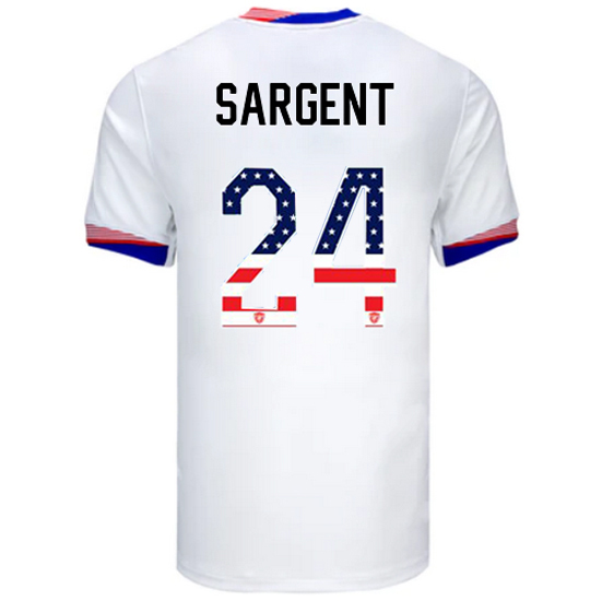 Josh Sargent 2024 USA White Men's Independence Day Jersey