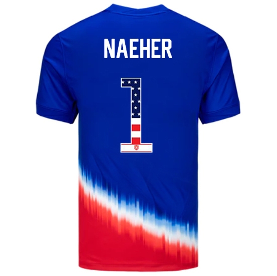 Alyssa Naeher 2024 USA Blue/Red Men's Jersey Independence Day