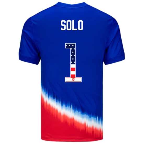 Hope Solo 2024 USA Blue/Red Men's Jersey Independence Day