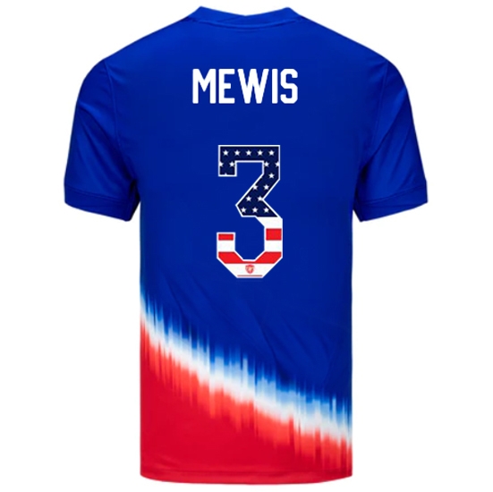 Samantha Mewis 2024 USA Blue/Red Men's Jersey Independence Day