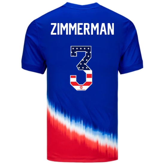 Walker Zimmerman 2024 USA Blue/Red Men's Jersey Independence Day