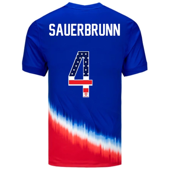 Becky Sauerbrunn 2024 USA Blue/Red Men's Jersey Independence Day