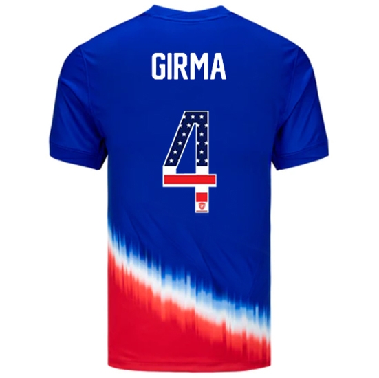 Naomi Girma 2024 USA Blue/Red Men's Jersey Independence Day