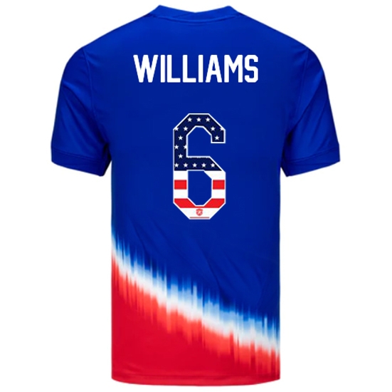 Lynn Williams 2024 USA Blue/Red Men's Jersey Independence Day