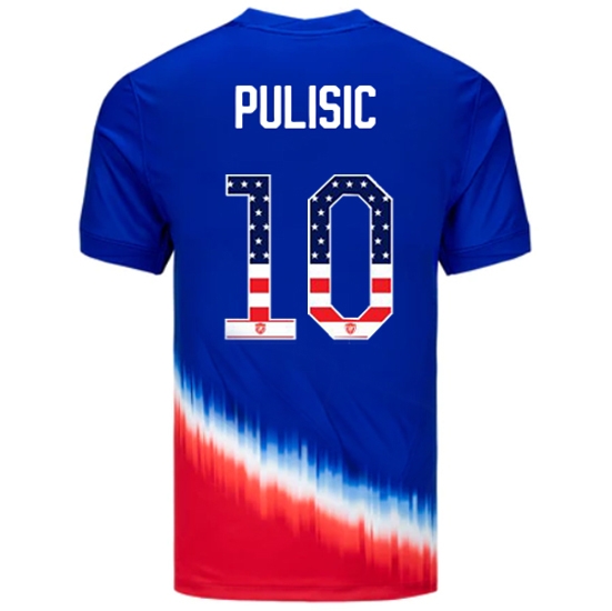 Christian Pulisic 2024 USA Blue/Red Men's Jersey Independence Day