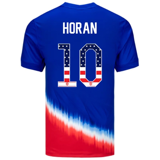 Lindsey Horan 2024 USA Blue/Red Men's Jersey Independence Day