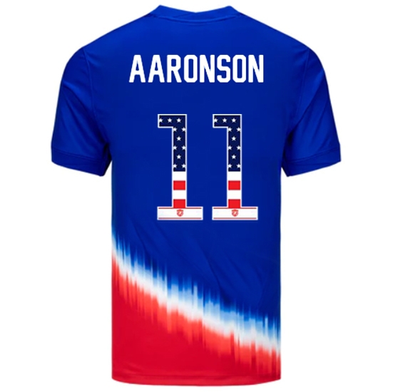 Brenden Aaronson 2024 USA Blue/Red Men's Jersey Independence Day