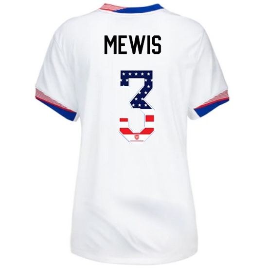 Samantha Mewis 2024 USA White Women's Independence Day Jersey