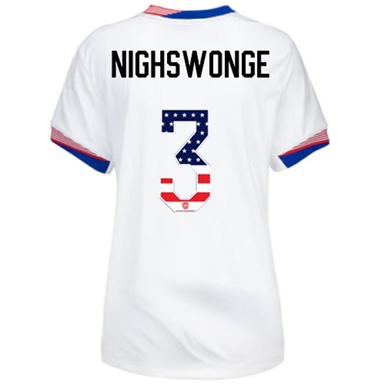 Jenna Nighswonger 2024 USA White Women's Independence Day Jersey