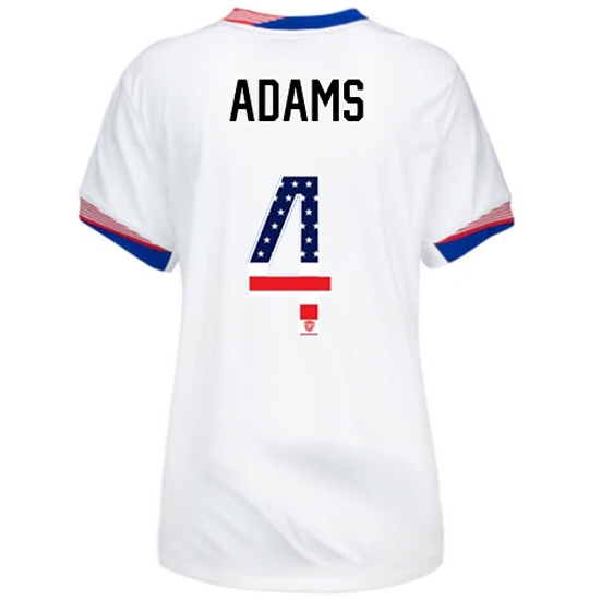 Tyler Adams 2024 USA White Women's Independence Day Jersey