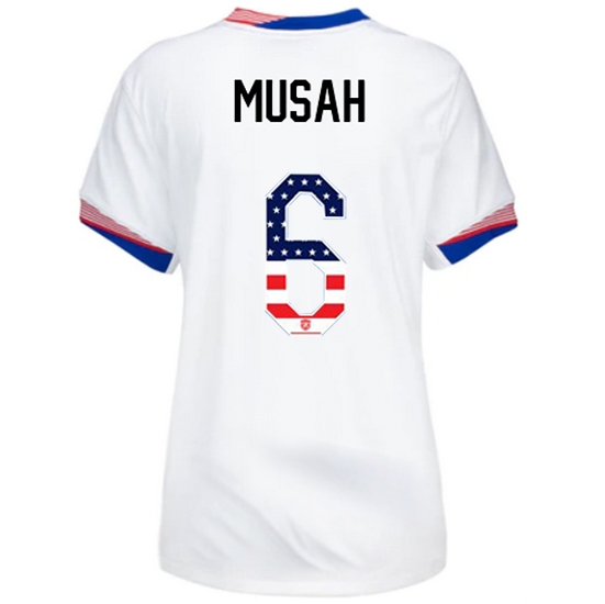 Yunus Musah 2024 USA White Women's Independence Day Jersey