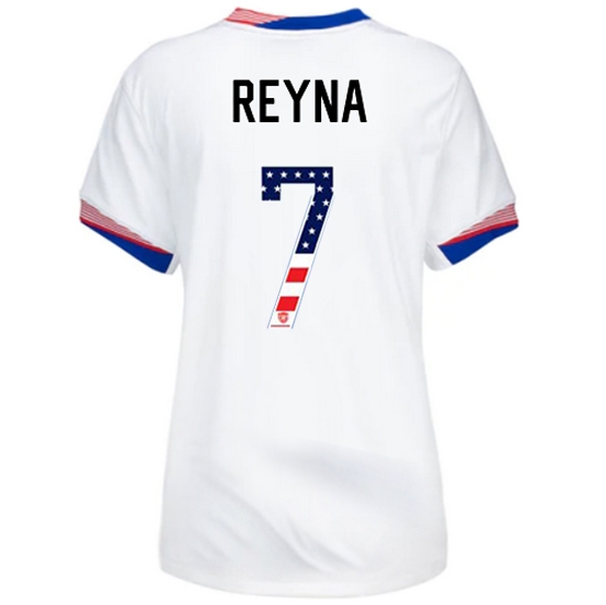 Giovanni Reyna 2024 USA White Women's Independence Day Jersey