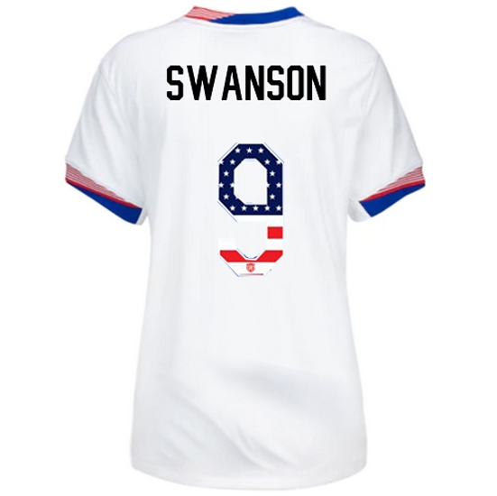 Mallory Swanson 2024 USA White Women's Independence Day Jersey