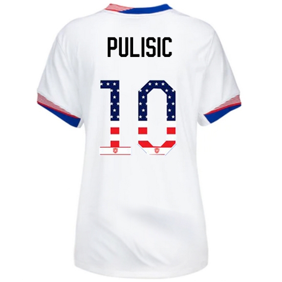 Christian Pulisic 2024 USA White Women's Independence Day Jersey