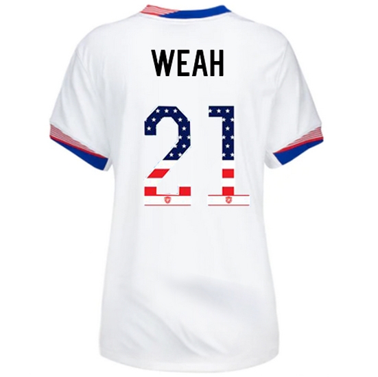 Tim Weah 2024 USA White Women's Independence Day Jersey