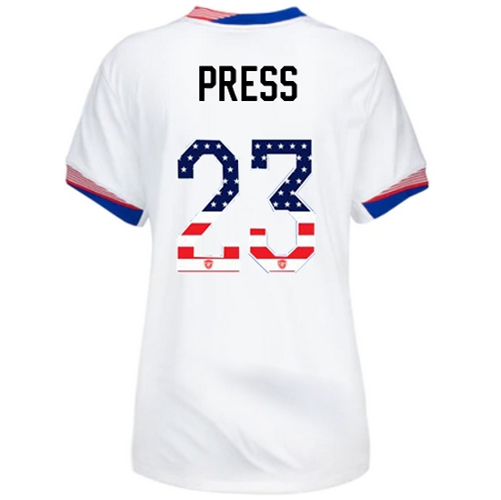 Christen Press 2024 USA White Women's Independence Day Jersey