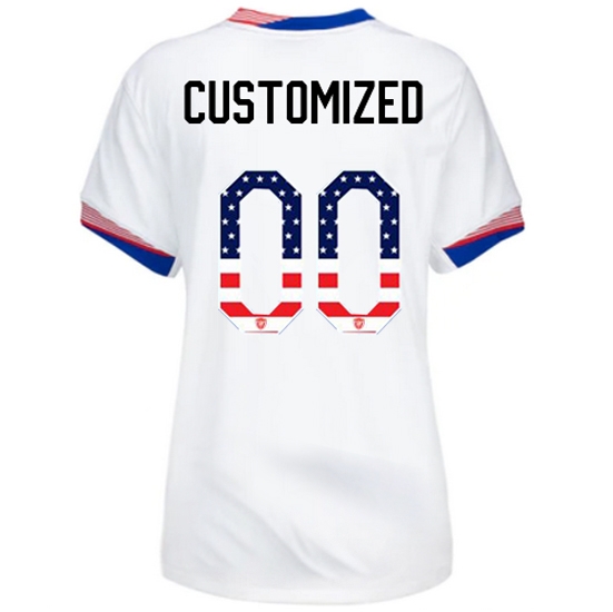 Customized 2024 USA White Women's Independence Day Jersey