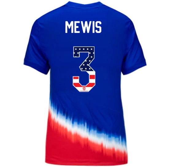 Samantha Mewis 2024 USA Blue/Red Women's Independence Day Jersey