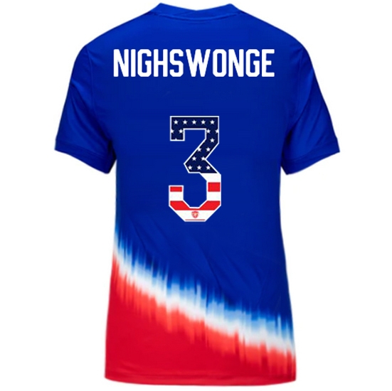 Jenna Nighswonger 2024 USA Blue/Red Women's Independence Day Jersey