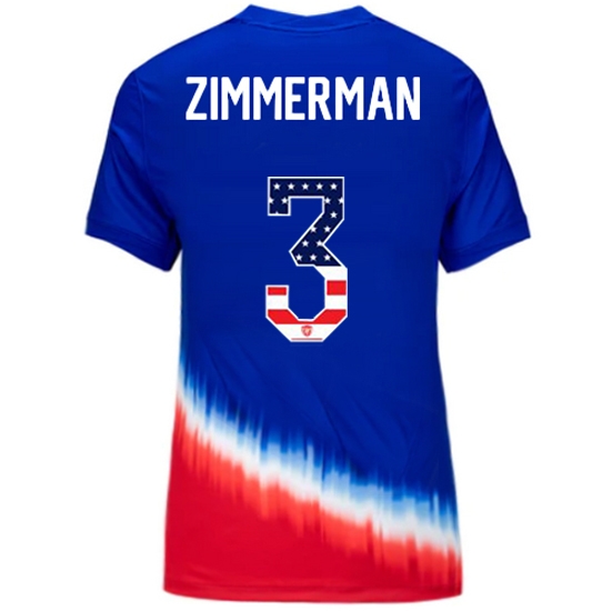 Walker Zimmerman 2024 USA Blue/Red Women's Independence Day Jersey