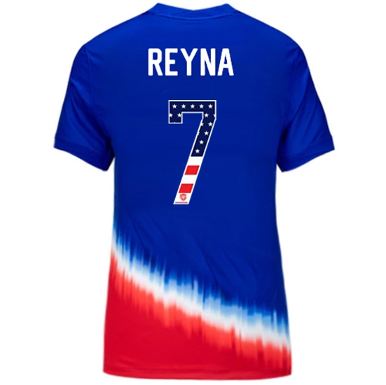 Giovanni Reyna 2024 USA Blue/Red Women's Independence Day Jersey