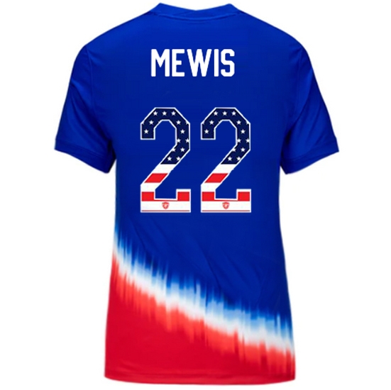 Kristie Mewis 2024 USA Blue/Red Women's Independence Day Jersey