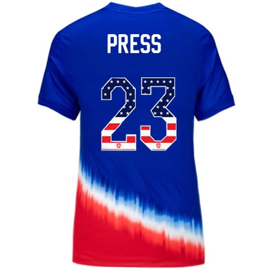 Christen Press 2024 USA Blue/Red Women's Independence Day Jersey