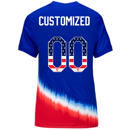 Customized 2024 USA Blue/Red Women's Independence Day Jersey