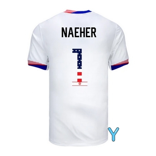 Alyssa Naeher 2024 USA White Youth Independence Day Jersey