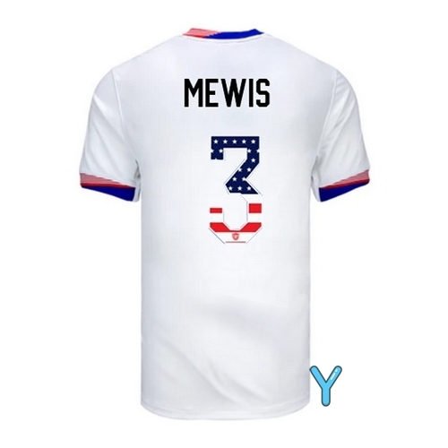 Samantha Mewis 2024 USA White Youth Independence Day Jersey