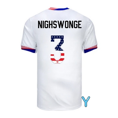 Jenna Nighswonger 2024 USA White Youth Independence Day Jersey