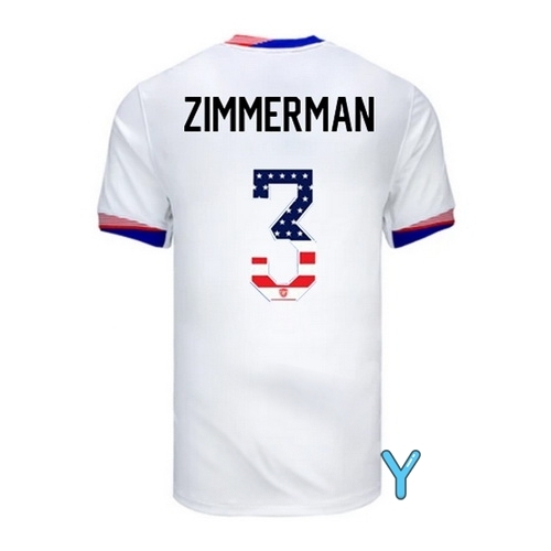 Walker Zimmerman 2024 USA White Youth Independence Day Jersey