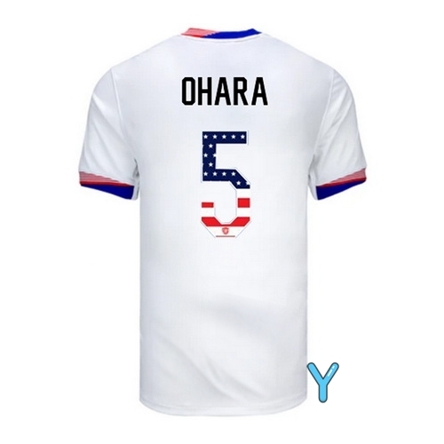 Kelley O'Hara 2024 USA White Youth Independence Day Jersey