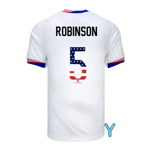 Antonee Robinson 2024 USA White Youth Independence Day Jersey