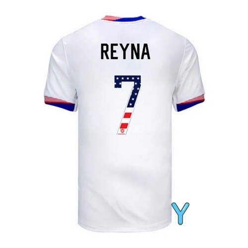 Giovanni Reyna 2024 USA White Youth Independence Day Jersey