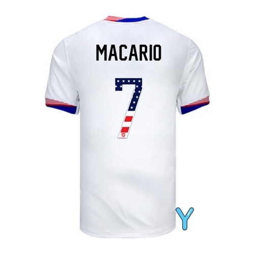 Catarina Macario 2024 USA White Youth Independence Day Jersey