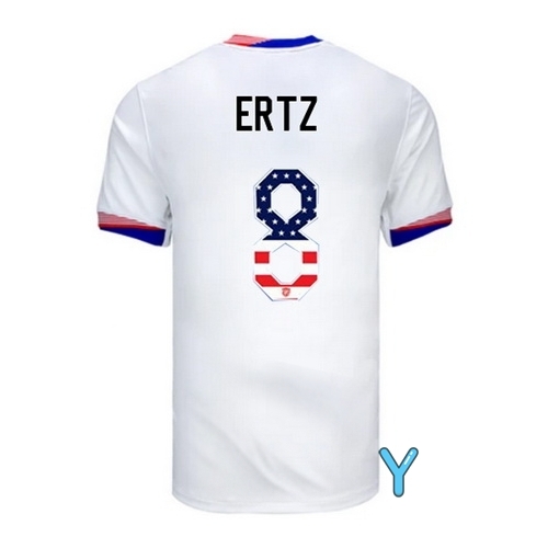 Julie Ertz 2024 USA White Youth Independence Day Jersey