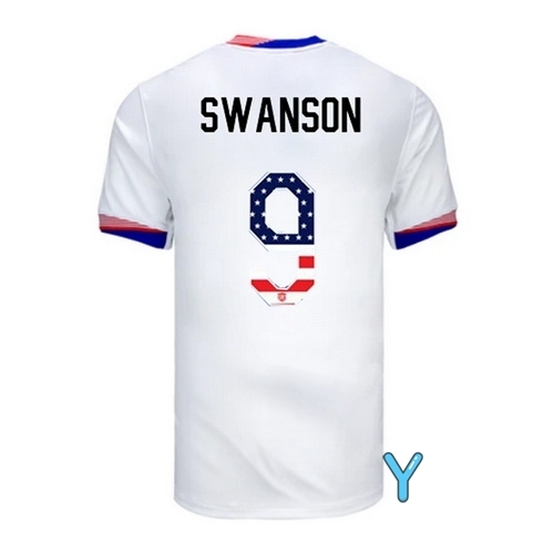 Mallory Swanson 2024 USA White Youth Independence Day Jersey