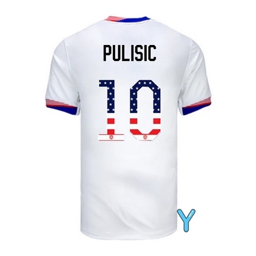 Christian Pulisic 2024 USA White Youth Independence Day Jersey