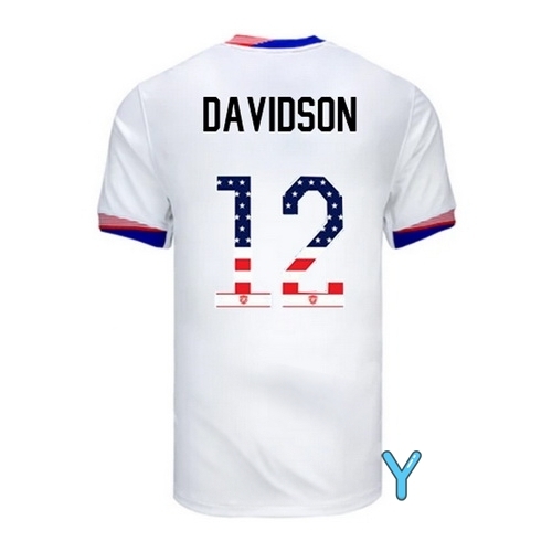 Tierna Davidson 2024 USA White Youth Independence Day Jersey