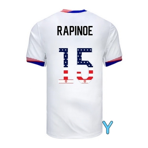 Megan Rapinoe 2024 USA White Youth Independence Day Jersey