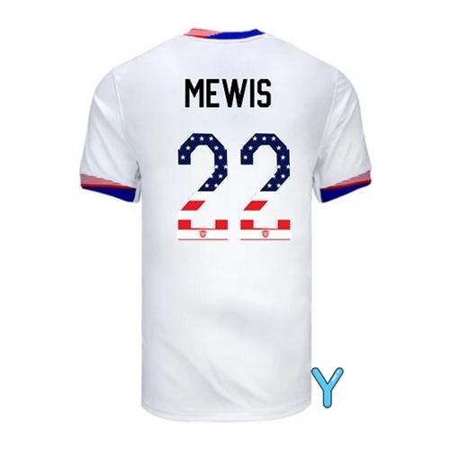 Kristie Mewis 2024 USA White Youth Independence Day Jersey