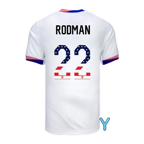 Trinity Rodman 2024 USA White Youth Independence Day Jersey