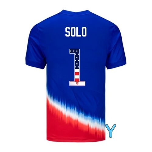 Hope Solo 2024 USA Blue/Red Youth Independence Day Jersey