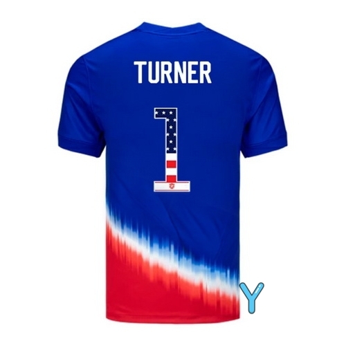 Matt Turner 2024 USA Blue/Red Youth Independence Day Jersey