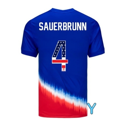 Becky Sauerbrunn 2024 USA Blue/Red Youth Independence Day Jersey